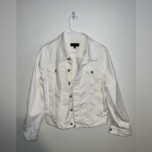 Talbots White Denim Jacket Size L